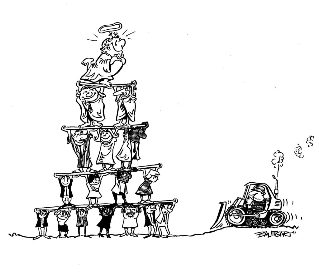 Tower & Bulldozer Cartoon